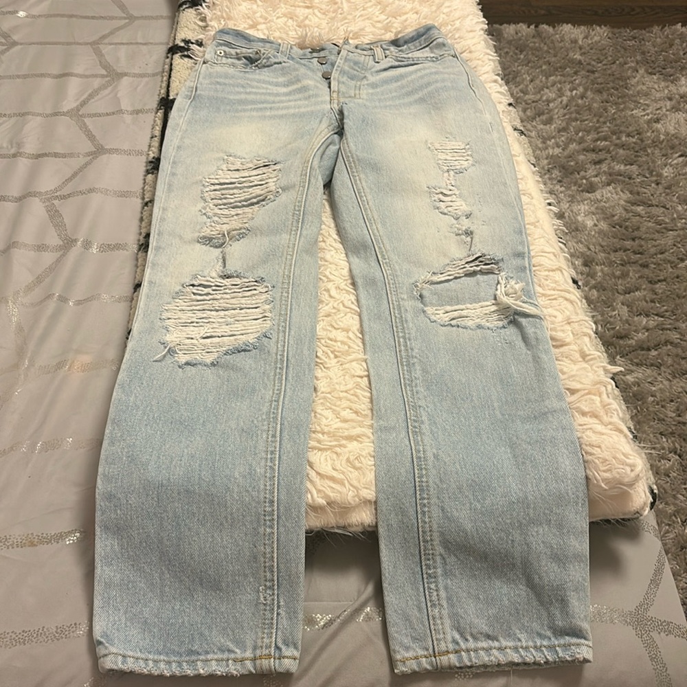 BDG, lght wash denim jeans